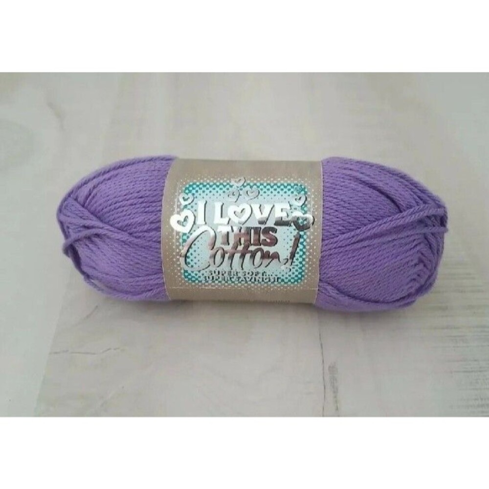 I Love This Yarn Super Soft Super Savings Purple 100% Cotton 3.5 ounces New